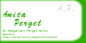 anita pergel business card